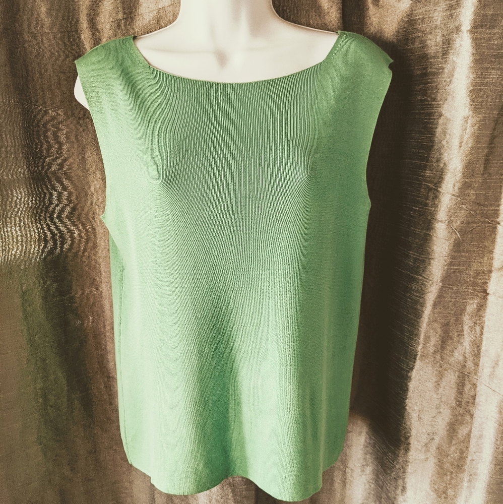 Coldwater Creek Silk & Cotton Sleeveless Knit Top